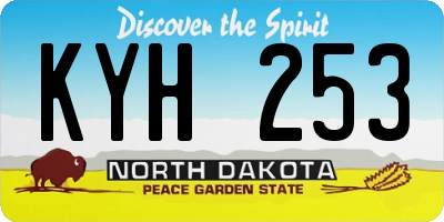 ND license plate KYH253