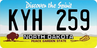 ND license plate KYH259