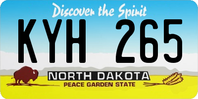 ND license plate KYH265