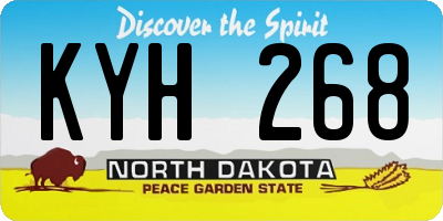 ND license plate KYH268