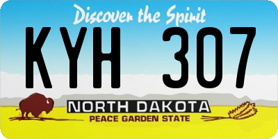 ND license plate KYH307