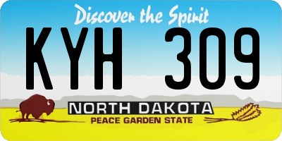 ND license plate KYH309