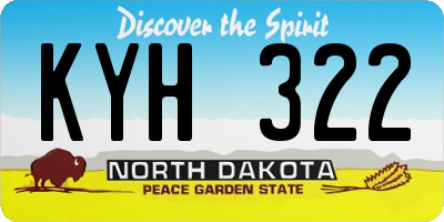 ND license plate KYH322