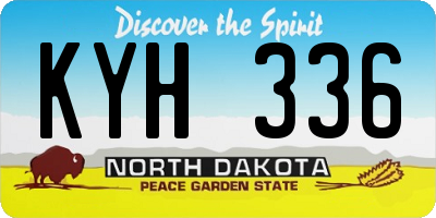 ND license plate KYH336
