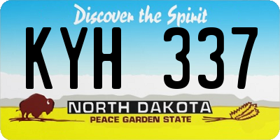 ND license plate KYH337