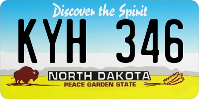 ND license plate KYH346