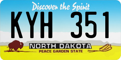 ND license plate KYH351