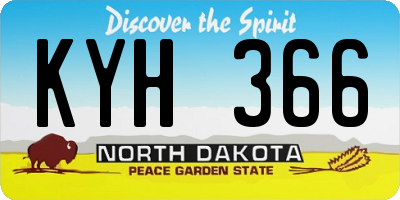 ND license plate KYH366