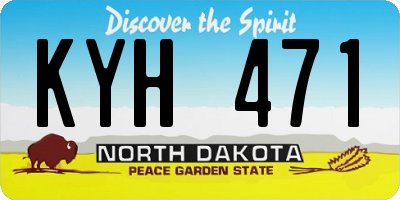 ND license plate KYH471