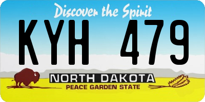 ND license plate KYH479