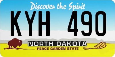 ND license plate KYH490