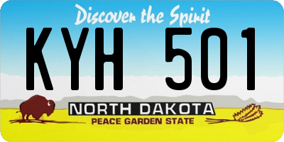 ND license plate KYH501