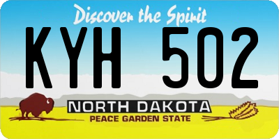 ND license plate KYH502
