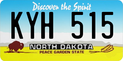 ND license plate KYH515