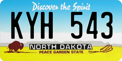 ND license plate KYH543