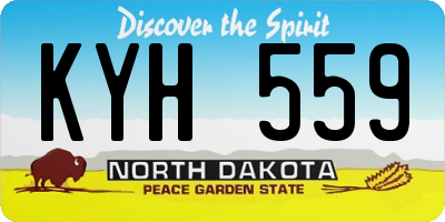 ND license plate KYH559