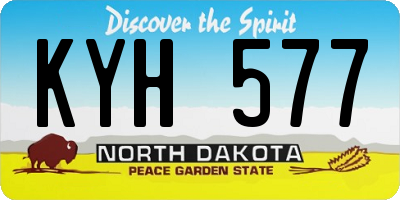 ND license plate KYH577