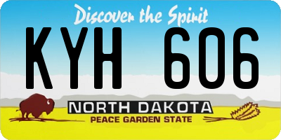 ND license plate KYH606