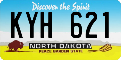 ND license plate KYH621