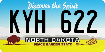 ND license plate KYH622