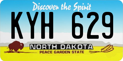 ND license plate KYH629