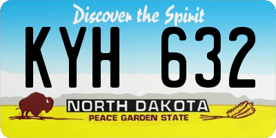 ND license plate KYH632