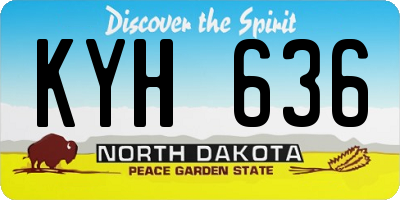 ND license plate KYH636