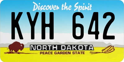 ND license plate KYH642