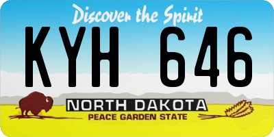 ND license plate KYH646