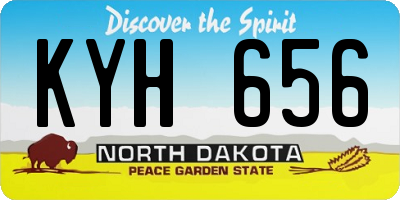 ND license plate KYH656