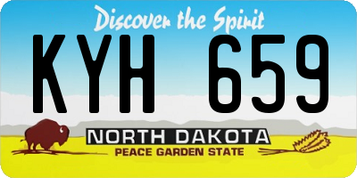 ND license plate KYH659
