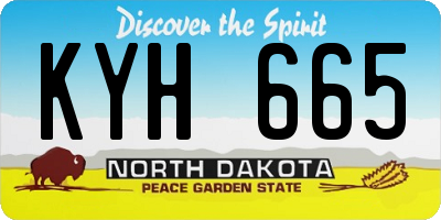 ND license plate KYH665