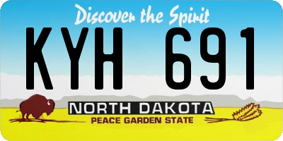 ND license plate KYH691