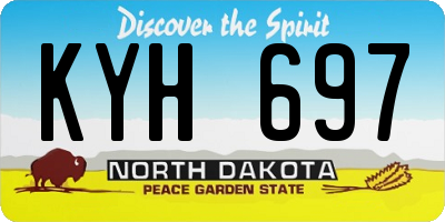 ND license plate KYH697
