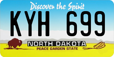 ND license plate KYH699