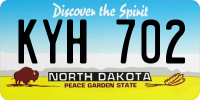 ND license plate KYH702