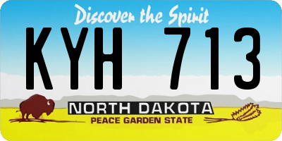 ND license plate KYH713