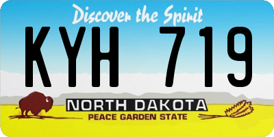 ND license plate KYH719