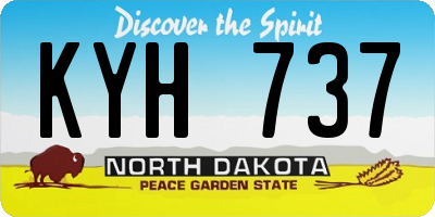 ND license plate KYH737