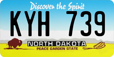 ND license plate KYH739