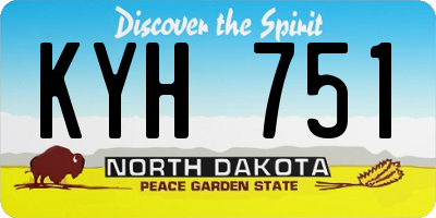 ND license plate KYH751