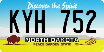 ND license plate KYH752