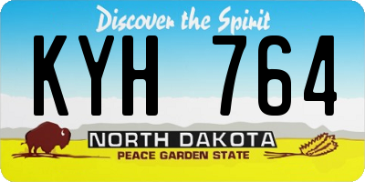 ND license plate KYH764