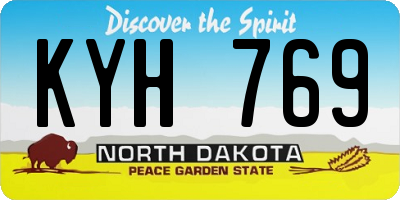 ND license plate KYH769