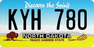 ND license plate KYH780