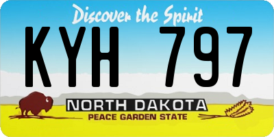 ND license plate KYH797