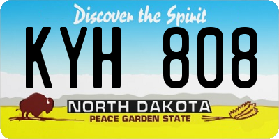 ND license plate KYH808