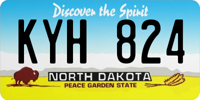 ND license plate KYH824