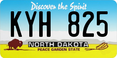 ND license plate KYH825