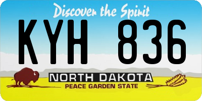 ND license plate KYH836